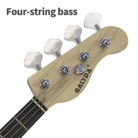 Basse JB 4 cordes fabriquée sur mesure en usine, avec finition mate, manche en érable massif et corps en peuplier