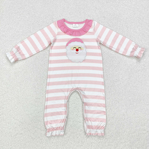 Conjuntos de Ropa Navideña para Bebés y Niños, Niñas y Niños, con Rayas, Manga Larga, Apliques de Santa, Pantalones, Traje, Mono, Ropa a Juego para Hermanos - Product Image 3