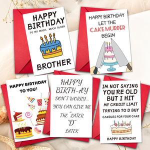 Cartes d'anniversaire amusantes en gros avec enveloppes, cartes de vœux humoristiques personnalisables pour amis, famille, cadeaux de fête d'anniversaire - Product Image 2