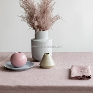 Couverture <span class=keywords><strong>de</strong></span> <span class=keywords><strong>table</strong></span> délavée en pierre Rectangle, nappe en lin pur, service pré-rétrécissement, pour mariage, 170x300 x 100% cm, 1 pièce - Product Image 6