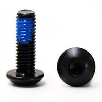 Vis à tête bouton en acier au carbone oxydé noir de haute qualité M6-M20 avec patch en nylon, à six pans creux, anti-desserrage
