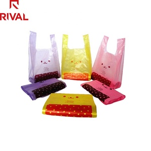 biodegradable Supermarket Thank <span class=keywords><strong>You</strong></span> Vest t shirt shopping plastic vest bag - Product Image 2