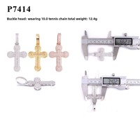 Luxe Fine Hip Hop Bijoux Glacé VVS Moissanite 925 En Argent Sterling Croix Forme Conception Charme Pendentif pour Hommes Rappeur Cadeaux