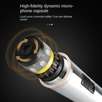 Microphone dynamique filaire, carte son pour diffusion en direct, système audio karaoké KTV à domicile, sonorisation pour bus/véhicule, conférence