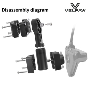 Support de poteau rotatif à 360 degrés réglable Velpaw pour transducteur LiveScope LVS32, composite résistant à la corrosion de qualité marine - Product Image 3