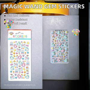 Magic Wand Gem Fun Cartoon <b>Stickers</b>-Japanese-style Cute Girl Star Unicorn Diamond <b>3D</b> Waterproof PVC Decorative <b>Stickers</b> - Product Image 1