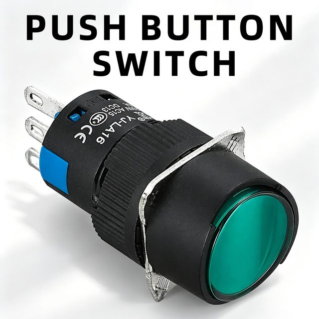 16MM Metal Push Button Switch Waterproof LED Momentary Latching Plastic Button Latching Quick Release for Start Engine Button
