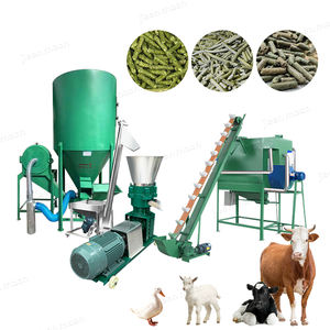 Ligne de production de granulés alimentaires pour bovins volaille granulés/mélangeur/palan fabrication d'aliments pour animaux broyeur Machine granulateur d'aliments pour animaux - Product Image 1