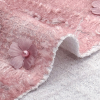 Tissu Tweed Rose Pétale Perlé Design 100 Polyester Tissu Tissus Confortables pour Vêtements