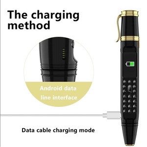 Téléphone portable BM111 de style stylo, double SIM en veille, voix magique, composeur Bluetooth, caméra arrière, radio FM, petit ventilateur, bouton téléphone portable 2G - Product Image 6