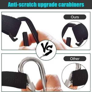 Hamaca para Acampar al Aire Libre Woqi, Capacidad de Carga de 226 kg, Hamaca Rectangular de Nailon Resistente al Desgarro, Color Azul Grisáceo, Portátil para Acampar - Product Image 4