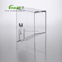 Distributeur de céréales en acrylique transparent de grande capacité avec mécanisme à pression facile, stockage de nourriture sèche de bureau, équipement de restauration, buffet