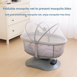 Cuna Convertible para Bebé con Función Calmante - Cuna Plegable Portátil para Recién Nacidos de 0 a 36 Meses, Diseño Moderno - Product Image 5