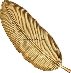 Bandeja de Metal pequeña de diseño antiguo para vajilla de cocina, bandeja para servir con resorts de Color dorado, bandeja de comida decorativa por ARC Export - Product Image 2