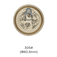 211 #   Couvercle en acier de 62,25 mm à ouverture complète pour boîtes de conserve de thon et de pâte de tomate