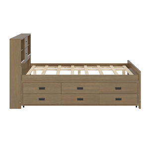 Cama de dormitorio con cajones de almacenamiento y ruedas para niños y adolescentes, muebles de dormitorio - Product Image 5