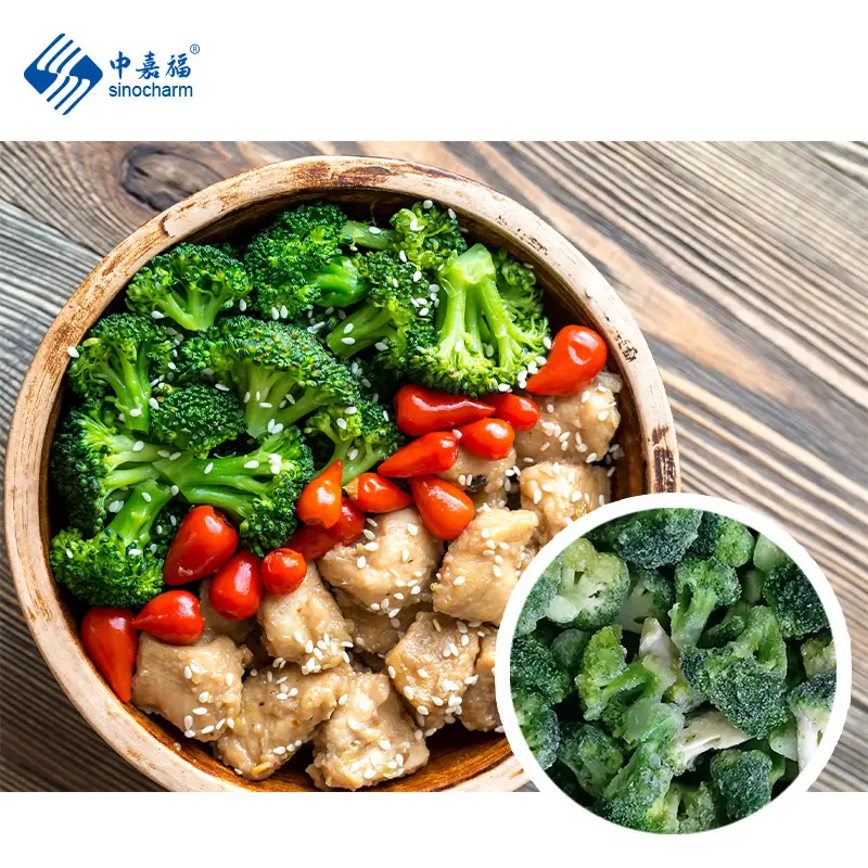 Sinocharm HACCP 3-5cm légumes verts surgelés prix usine 10kg vrac frais en gros IQF brocoli surgelé rapidement