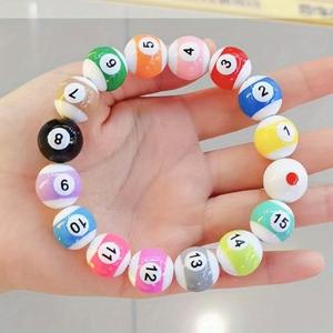 Cuentas redondas de bolas de acrílico de 16mm para billar, número de chicle de billar para fabricación de joyas y llaveros - Product Image 3