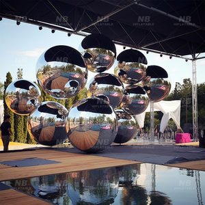 Fast Shipping Inflatable Metallic Ball Decorative Mirror <b>Balloons</b> Big Shiny Balls <b>Customized</b> Event Decoration PVC Floating - Product Image 3