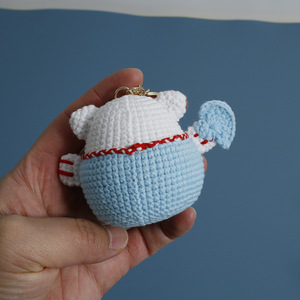 Cute Crochet Amigurumi Cat Keychain Handmade Knitt Crocheted Key Chain Knitted Toy Doll Kawaii Lucky Cat Key <b>Ring</b> Charms <b>Keyring</b> - Product Image 5