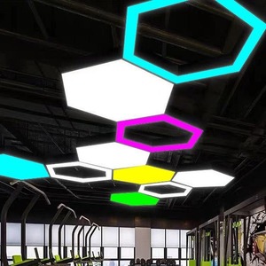 Hexagonal Creative et Personnalisé Led Nid D'abeille Combinaison Bureau, Café Internet et Gym Luminaires De <span class=keywords><strong>Style</strong></span> Industriel - Product Image 5