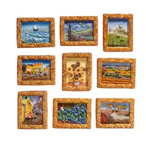 Peinture célèbre personnalisée en résine aimant de réfrigérateur décoratif créatif souvenir en polyrésine pour la maison garden party autocollant magnétique - Product Image 3