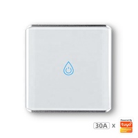 Interrupteur mural intelligent ZigBee 3.0 30A pour climatisation et chaudière, compatible UE/Royaume-Uni, système de maison intelligente, application Smart Life, verre trempé