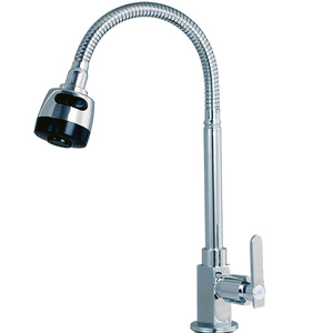 Robinet de cuisine monocommande flexible à poser sur comptoir, avec cartouche céramique, débit de 1,0 à 1,9 gal/min, construction en cuivre - Product Image 1