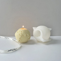 Neues Design Erdform Seifen form Duft kerzen DIY handgemachtes Geschenk Runde 3d Aroma therapie Planet Silikon Kerzen formen