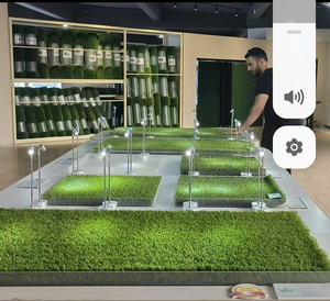 Tấm thảm cỏ cho chó 20/30/40mm, có thể giặt, màu xanh lá, chất liệu tổng hợp mềm mại, có lỗ thoát nước, dùng cho sân thể thao, trong nhà, chuồng chó - Product Image 3