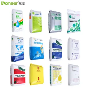 Fertilizante que empacota sacos tecidos PP para alimentação química de produtos químicos, sacos orgânicos de uréia solúveis em água, fosfato personalizado de fábrica de 25 kg