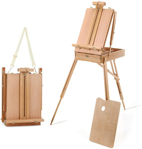 <span class=keywords><strong>Chevalet</strong></span> de peinture réglable de style français, <span class=keywords><strong>chevalet</strong></span> d'art avec boîte de rangement pour croquis et <span class=keywords><strong>palette</strong></span> en bois - Product Image 1
