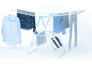 Kinh tế phòng giặt sàn đứng vải treo khô hơn airer lưu trữ khăn Kệ balconyfolding cánh quần áo khô giá - Product Image 6