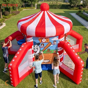 Carpa Inflable 5 en 1 para Juegos de <span class=keywords><strong>Circo</strong></span> y Carnaval, Personalizable, con Juegos Deportivos: Béisbol, Baloncesto, Lanzamiento de Dardos y Lanzamiento de Anillos - Product Image 2