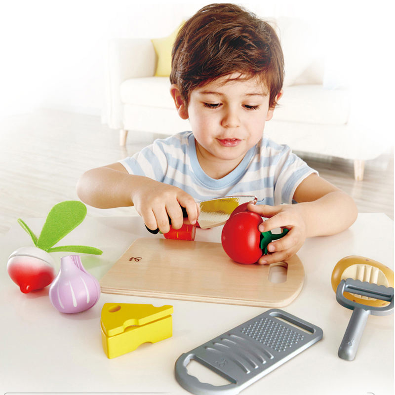 Kids Play Kitchen Toys Pretend Play Wooden Fruit Cutting Toys for