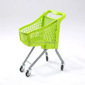 Troli Belanja Mini Anak-Anak, Troli Dorong Plastik Eropa untuk Supermarket dan Toko dengan Tiang Bendera - Product Image 6