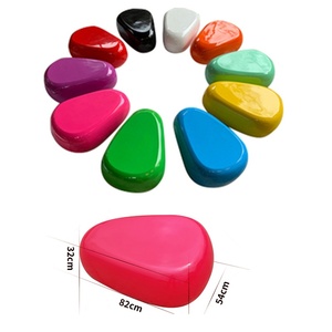 Outdoor Fiberglass Commercial Leisure Chair Public Rest <b>Bench</b> Pebble-Shaped Children's Alphabet Stool Custom-Made Zhejiang - Product Image 1