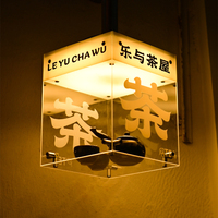 Enseigne lumineuse LED personnalisée Carrey Sign, boîte à lumière publicitaire intérieure, enseigne lumineuse extérieure pour café, enseigne rotative en acrylique pour entreprise
