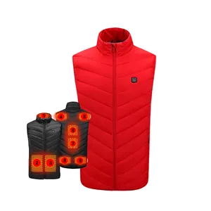 Unisex Winter Outdoor Windproof Warm USB Recharge Heated Clothes Smart Heating Vest