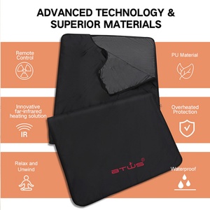 Btws Factory Price Heating <b>Blanket</b> Zipper Heated <b>Sauna</b> Mat Infrar <b>Sauna</b> Mat for Whole Body - Product Image 4