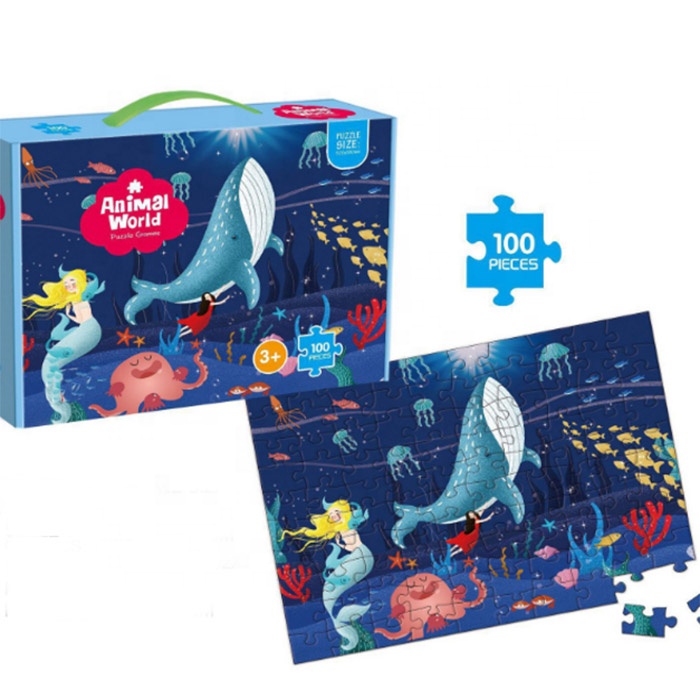 100 шт., детский Развивающий пазл для мальчиков и девочек