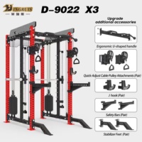 Rack de Gimnasio con Barra de Dominadas y Máquina Smith