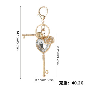 Nouveaux porte-clés en cristal en forme de cœur d'Europe et d'Amérique, pendentifs de sac pour femmes haut de gamme et à <span class=keywords><strong>la</strong></span> mode, créations exquises - Product Image 5