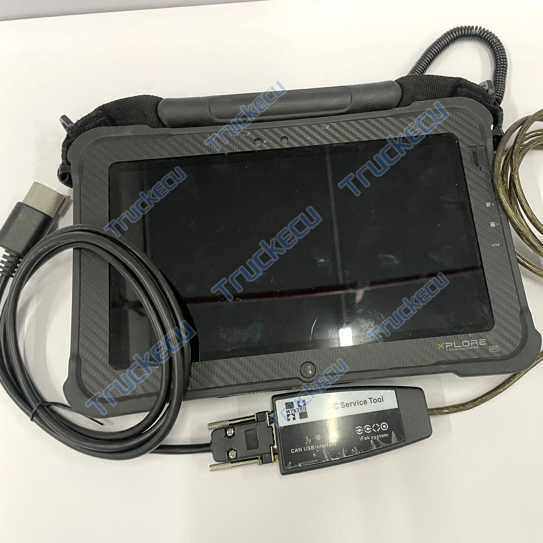 Xplore Tablet + Kit diagnostik otomatis Forklift truk, untuk Yale Hyster PC Service Tool Ifak CAN antarmuka USB Hyster Yale