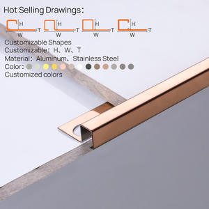 DECORTRIM Factory Embellecedor de azulejo metálico plateado Adornos de tapicería Moldura de esquina decorativa para accesorios de azulejo de pared de techo - Product Image 5