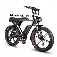 V8 Pro Plus 20/24 pouces gros pneu vélo électrique tout-terrain vélo VTT pour adultes 1000W 15AH 30AH 50 km/h Fatbike