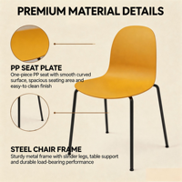 Chaises de salle à manger empilables en PP avec dossiers ergonomiques et cadres en acier au carbone, idéales pour les salles à manger et les bureaux