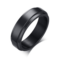 Bague de couple rotative en acier inoxydable, design simple et anti-anxiété, bijou de main tendance et lisse, collection 2026