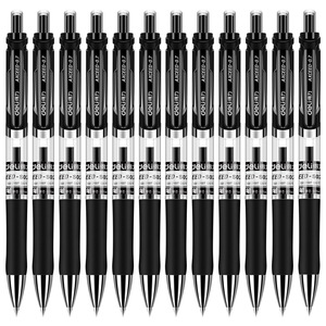 Deli S02 Gel Pen 0.7mm Black Push Button Office School Writing Tool - Product Image 5