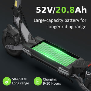 2026 Good Quality 52V 20.8AH Lithium Battery VIPCOO VS6 PRO Dual Motor Off Road Foldable Electric <b>Scooters</b> for Adults - Product Image 4